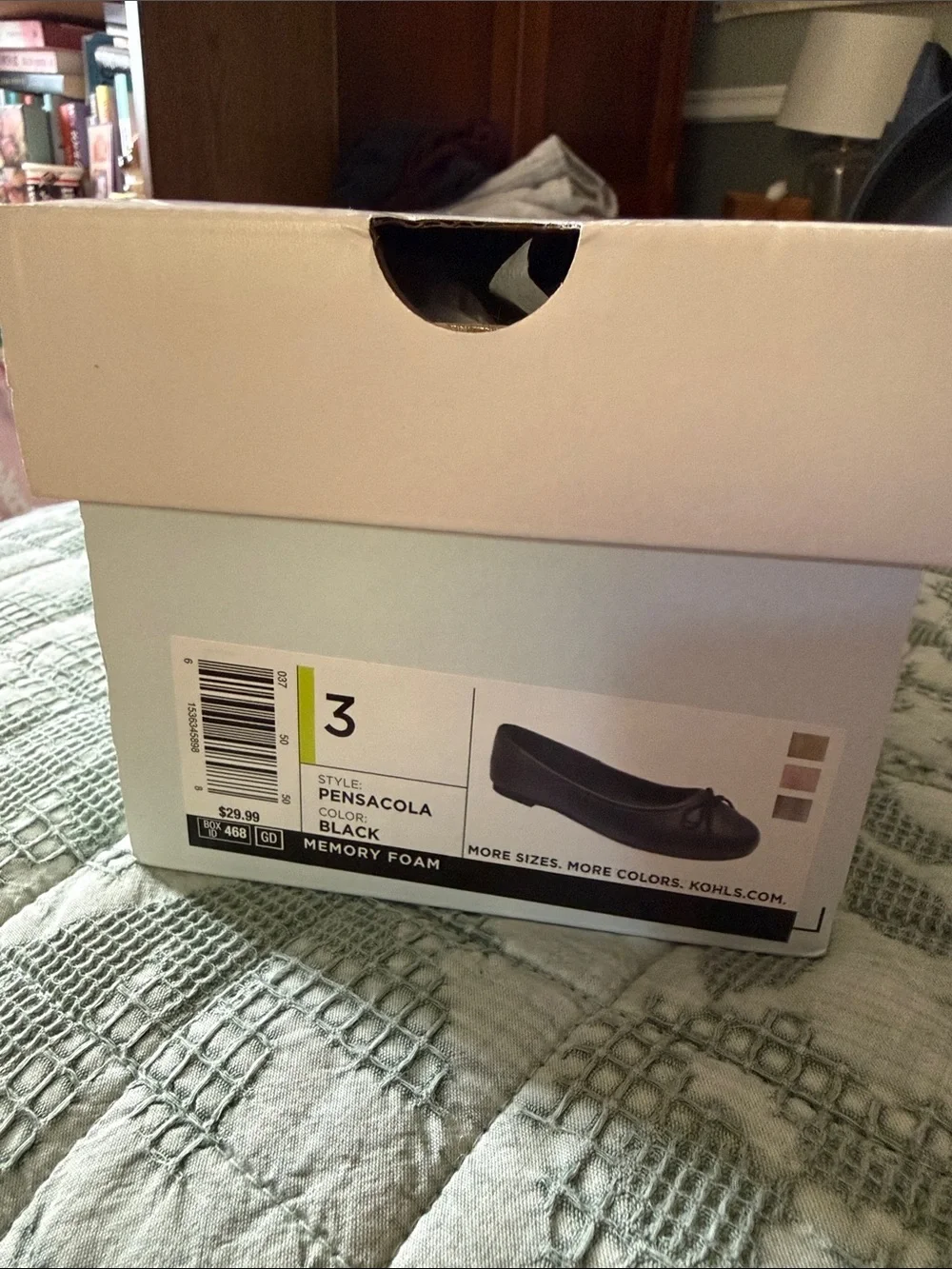 SO Girls Black Ballet Flats with Bow Accent